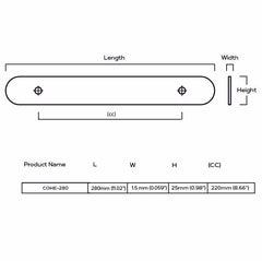 Plank Hardware ALVA Tubular D Bar Pull - Brass