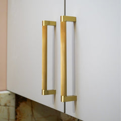 Plank Hardware BECKER Grooved D-Bar Pull - Brass