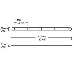Plank Hardware ELNA Metal Hook Backplate - Black