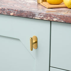 Plank Hardware KEPLER Knurled Single T Pull - Brass