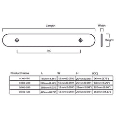 Plank Hardware KEPLER Knurled T-Bar Pull - Brass