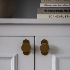 HUDSON Shaker Cabinet Knob - Aged Brass