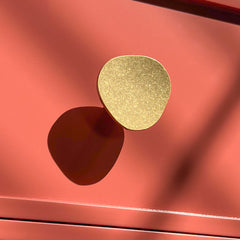 PEBBLE Organic Cabinet Knob - Aged Brass