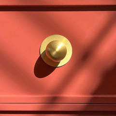 ADA Round Cabinet Knob Backplate - Brass