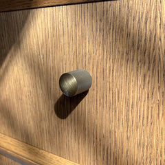 FRANKLIN Knurled Button Cabinet Knob - Antique Brass