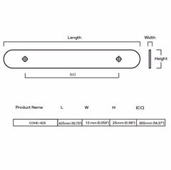 KEPLER Knurled Closet Bar Pull - Brass