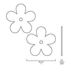 ADA Pair of Small Flower Pull Backplates - Unlacquered Brass