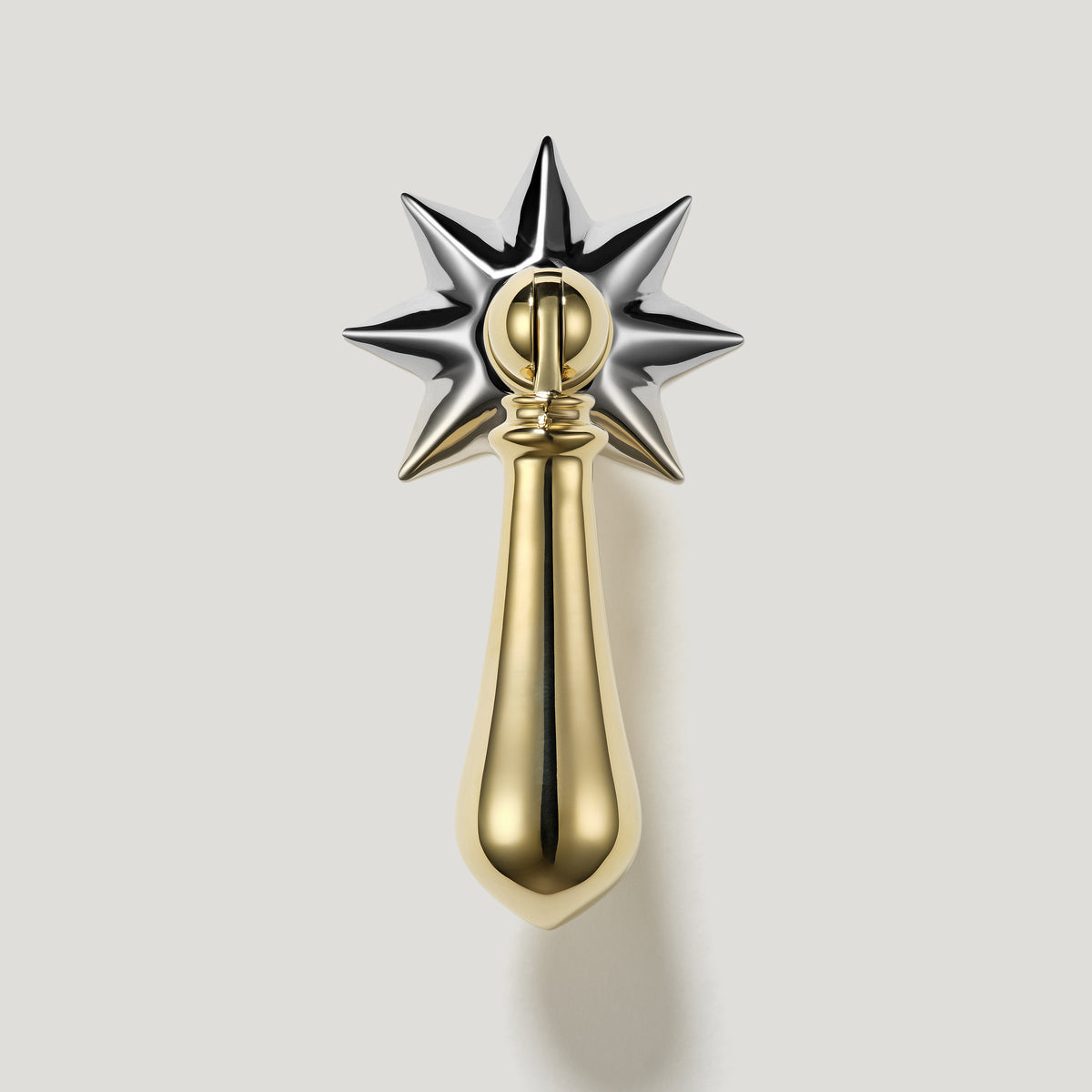 Plank Hardware 2.17" / With Polished Nickel Backplate RUTHIE Drop Pull - Unlacquered Brass