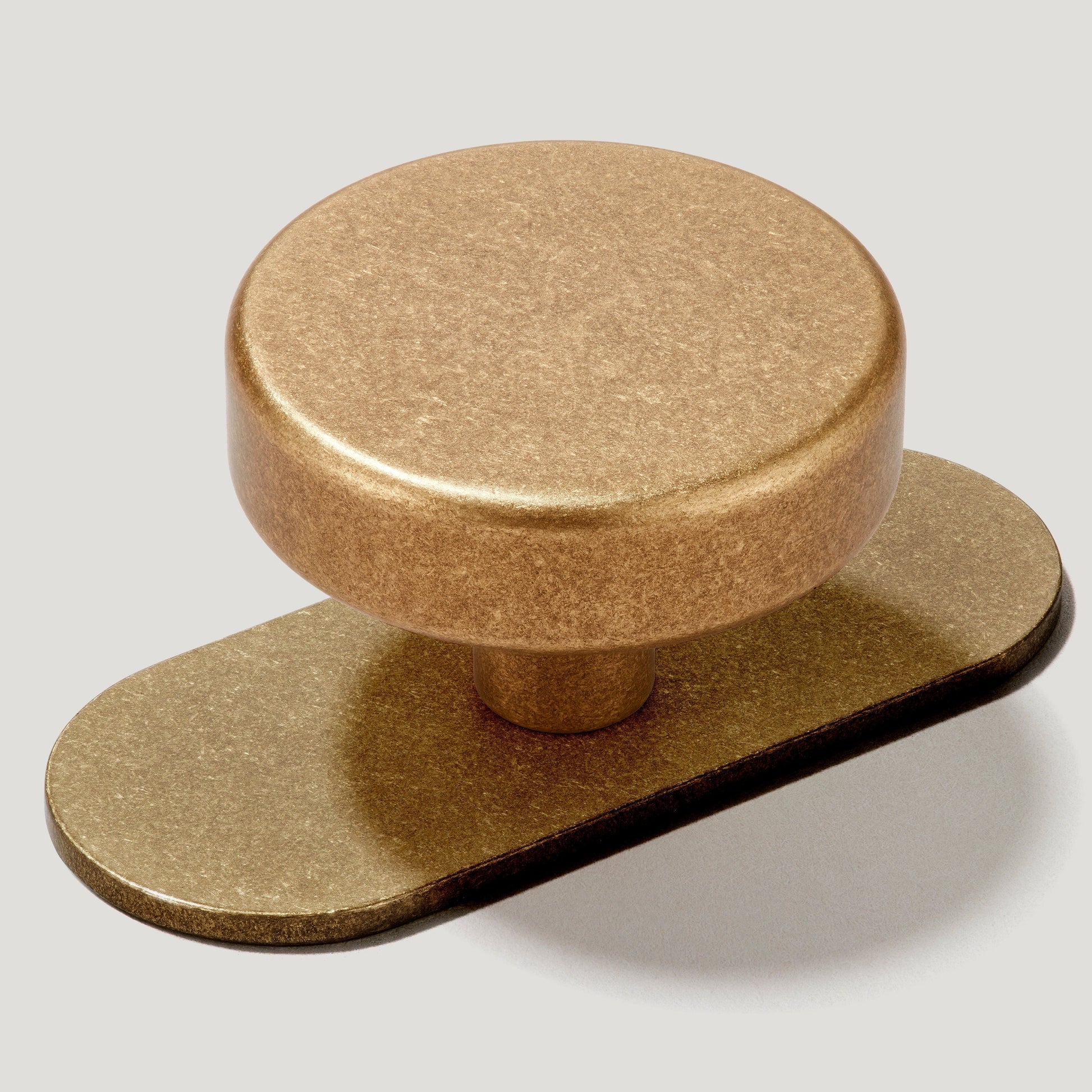 Plank Hardware 2.36" COHEN Knob Backplate - Aged Brass