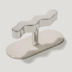 SQUIGGLE Single T Pull - Polished Nickel