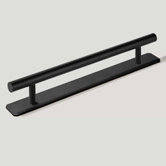 Plank Hardware 220mm 160mm cc pull with backplate watt t bar pull black 43852676563223