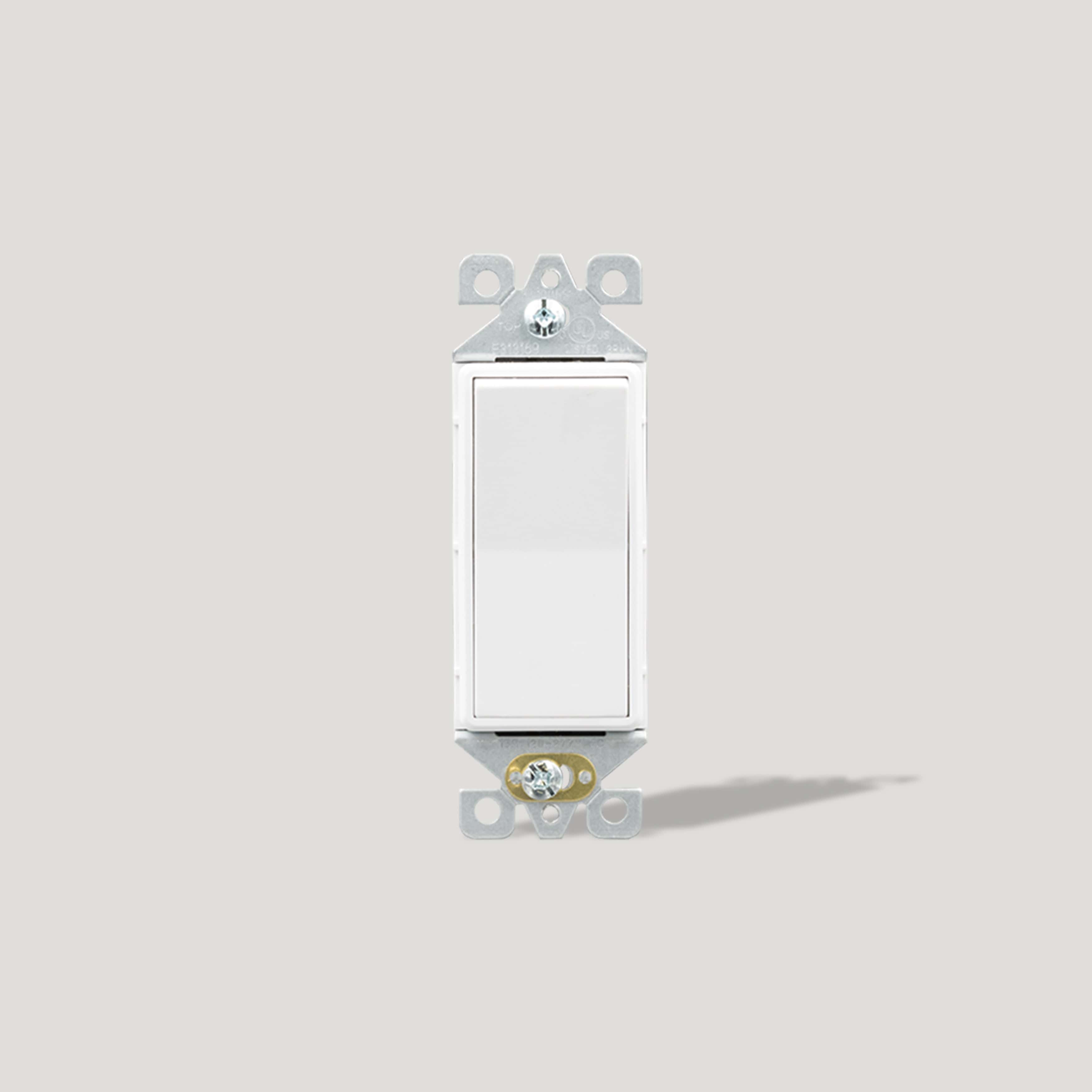 Plank Hardware 3 Way Rocker Switch - White