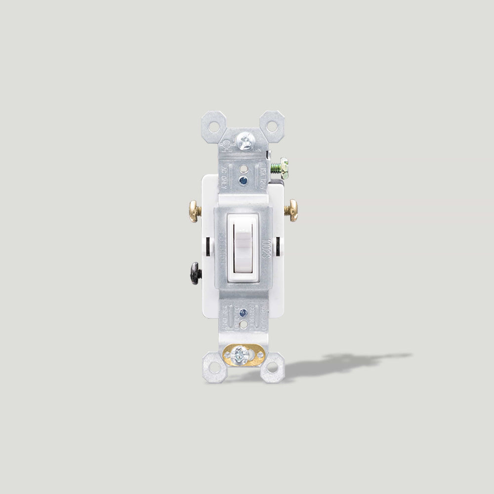 3 Way Toggle Switch - White