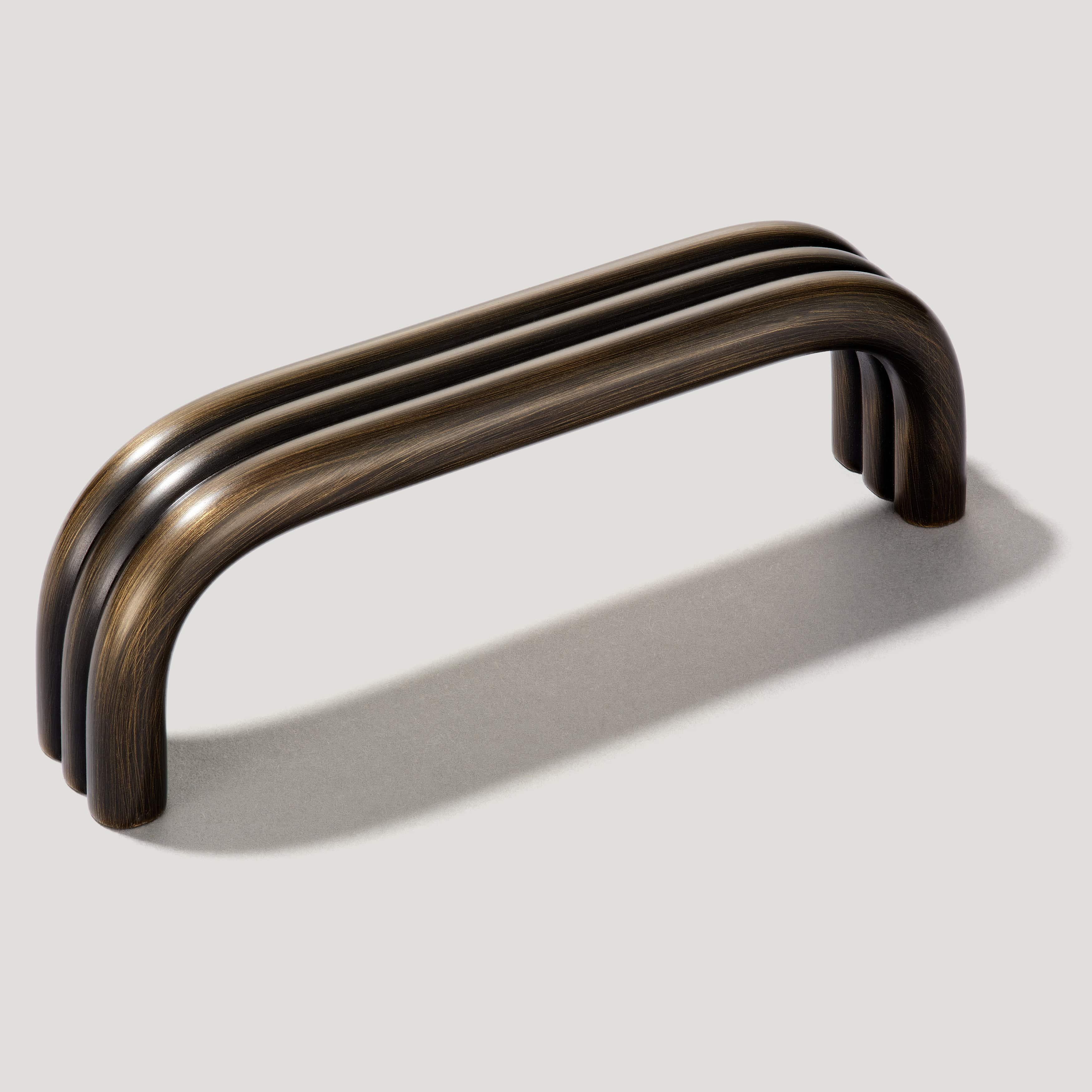 Plank Hardware 4.09" (3.78" CC) ALVA D Bar Pull -  Antique Brass