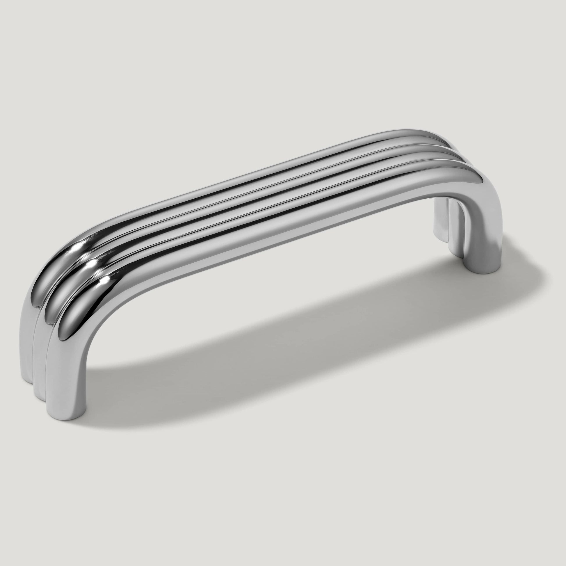 Plank Hardware 4.09" (3.78" CC) / Pull only ALVA Tubular D Bar Pull - Polished Nickel