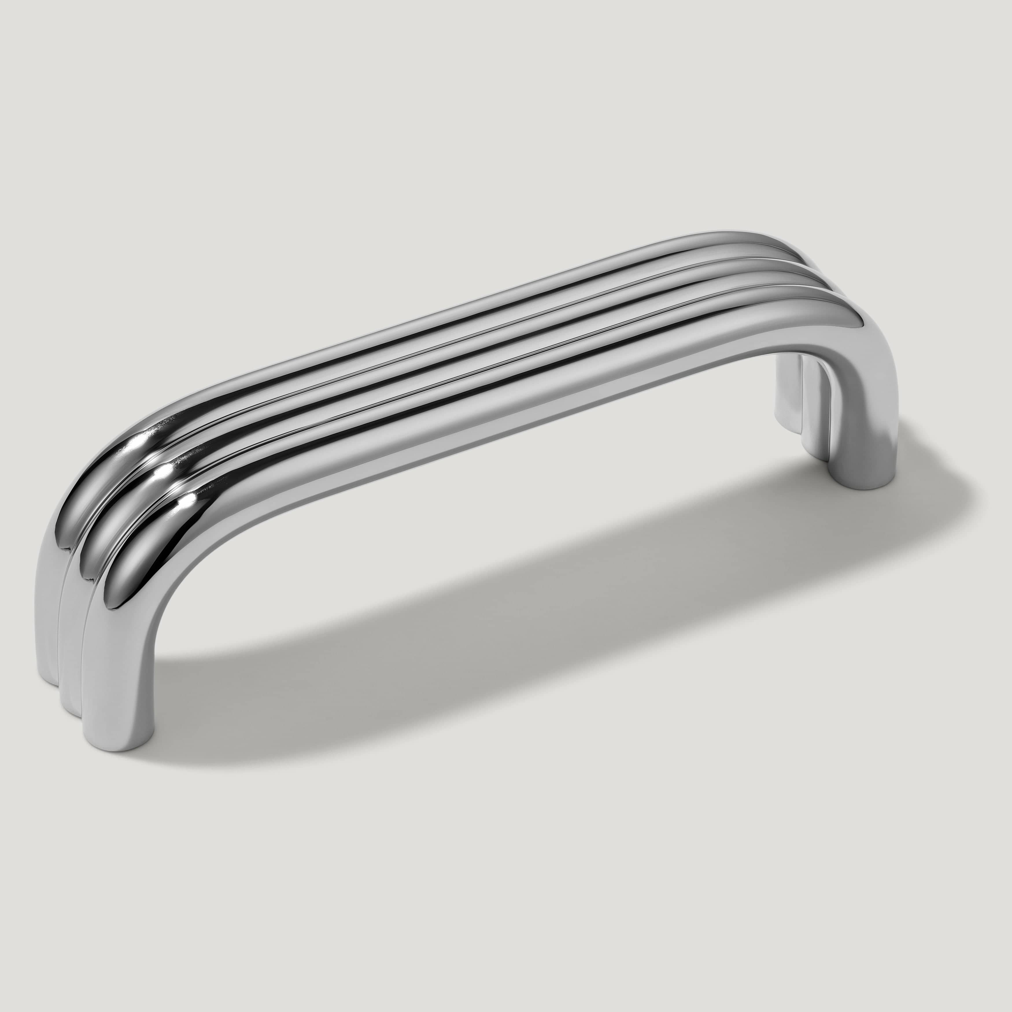 Plank Hardware 4.09" (3.78" CC) / Pull only ALVA Tubular D Bar Pull - Polished Nickel