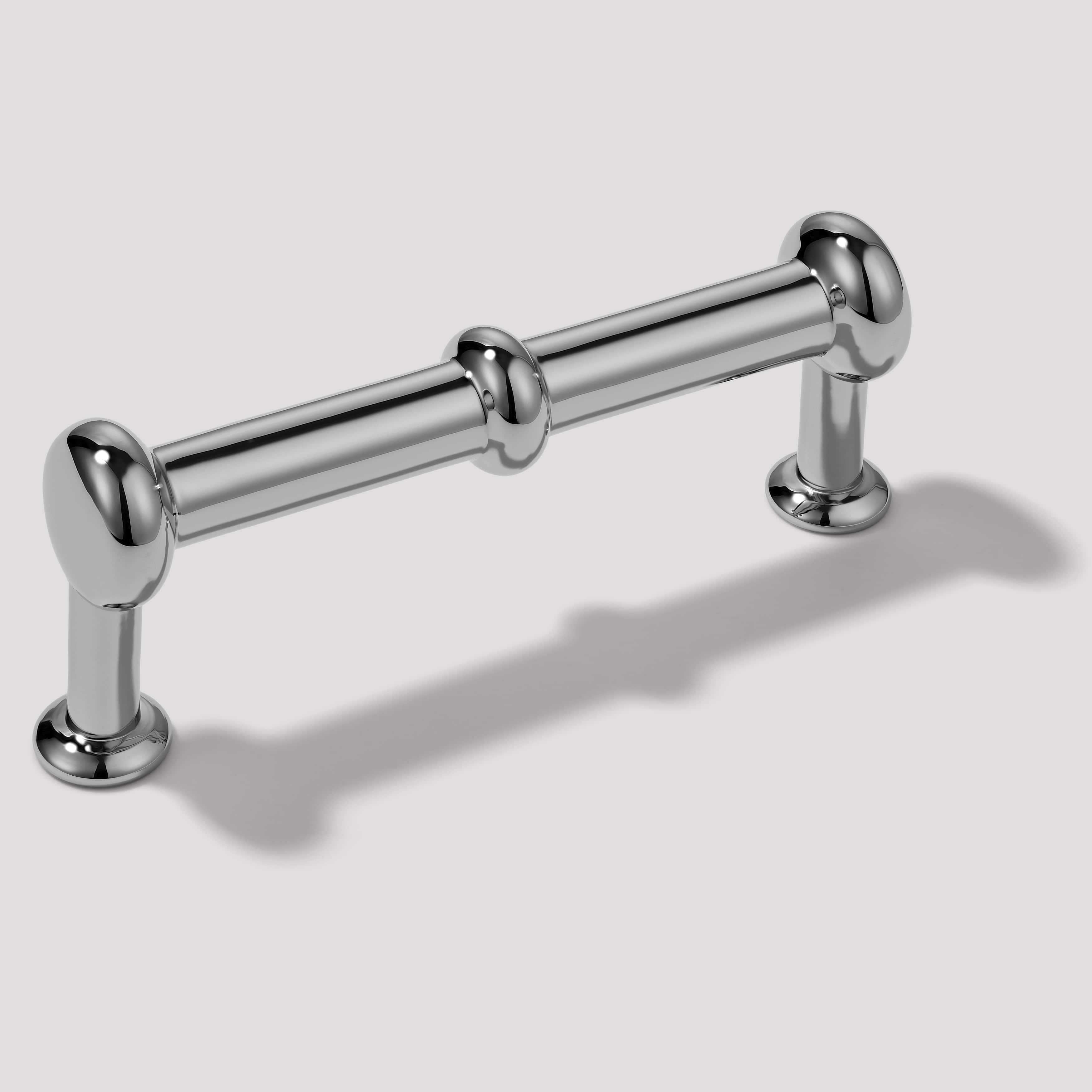 Plank Hardware 4.37" (3.78" CC) PEYTON Traditional D Bar Pull - Polished Nickel