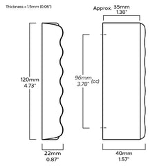 Plank Hardware 4 72 3 78 cc scallop edge pull brass 44114096521495