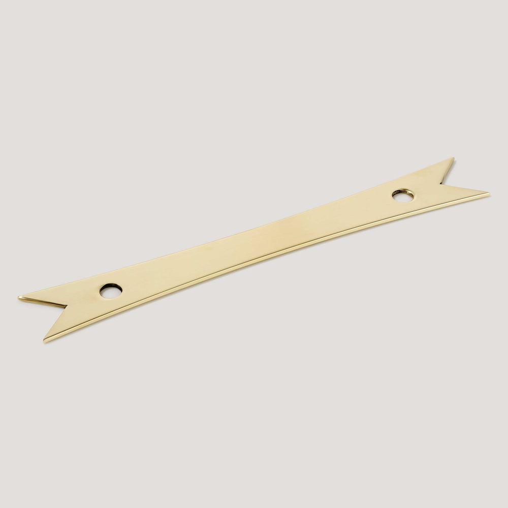 ELIZA Ribbon Pull Backplate - Unlacquered Brass