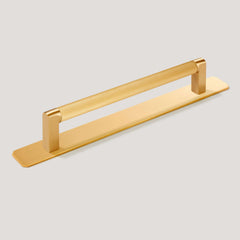 Plank Hardware 6 69 6 30 cc handle with backplate becker grooved d bar pull brass 40203678318871