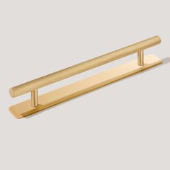 Plank Hardware 7 28 5 04 cc handle with backplate searle swirled t bar pull brass 41762215690519