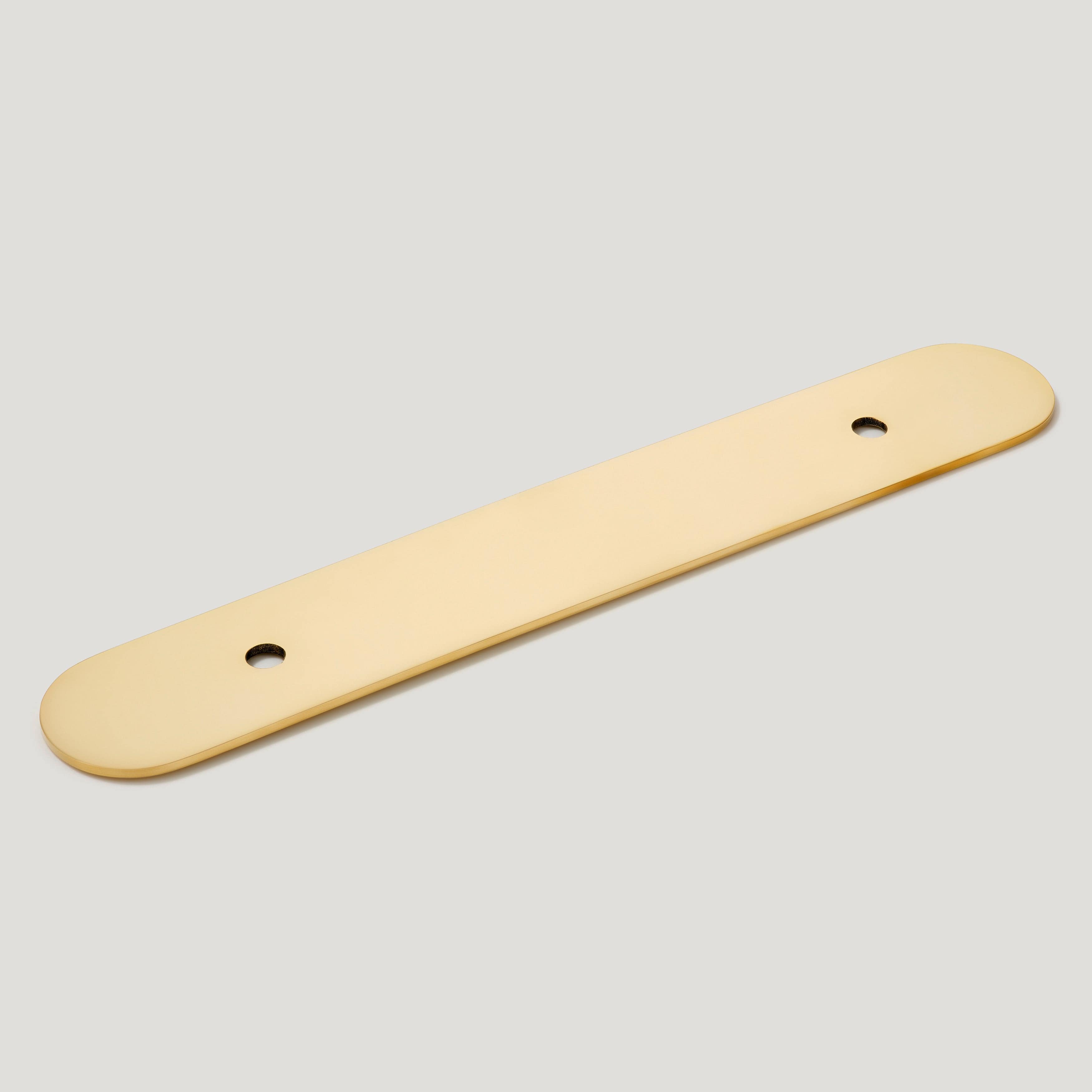 Plank Hardware 8.66" (3.78" CC) COHEN Pull Backplate - Unlacquered Brass