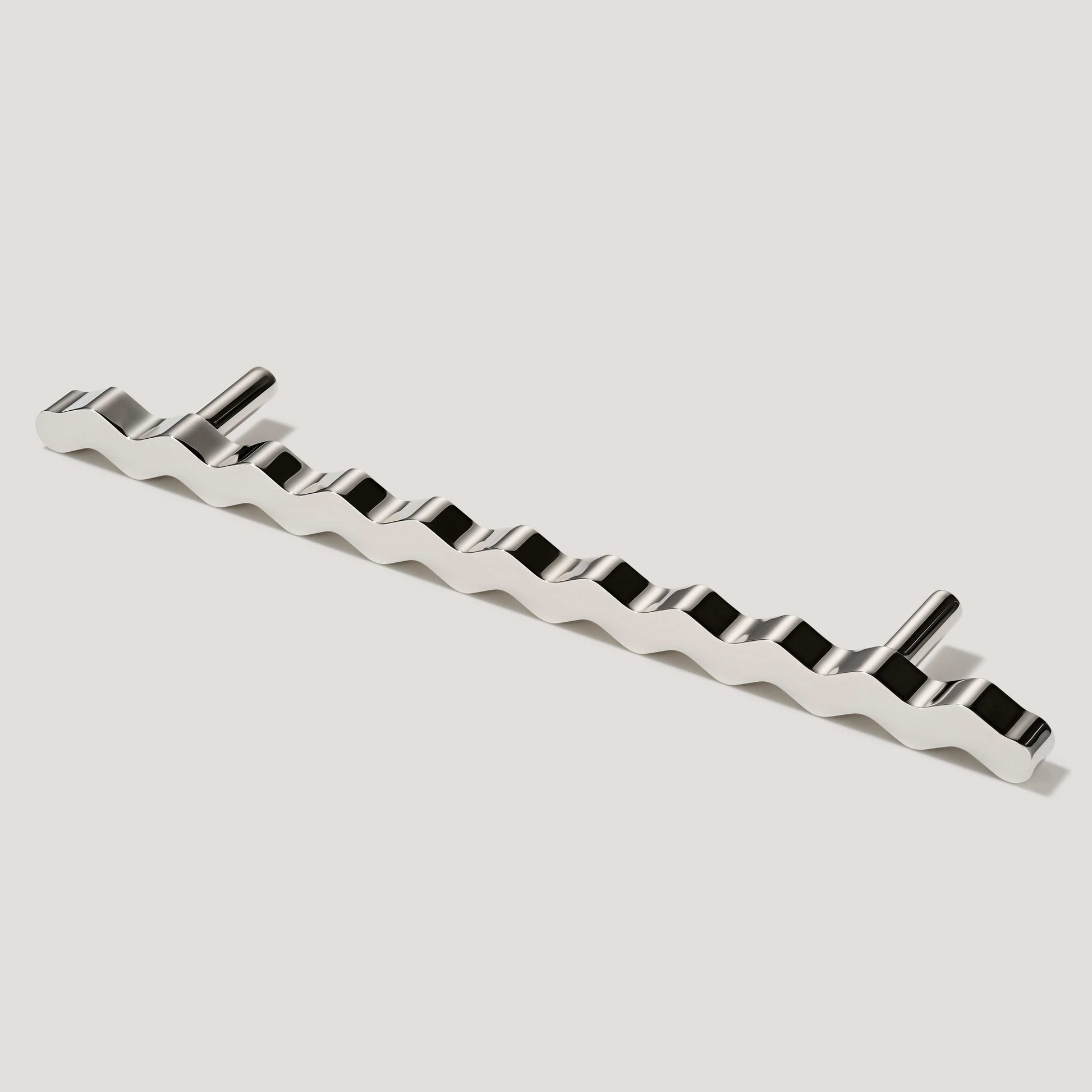 Plank Hardware 9.06" (6.3" CC) SQUIGGLE 230mm T Bar Pull - Polished Nickel