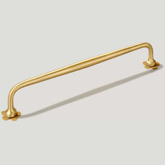 ADA Pull with Flower Backplates - Brass