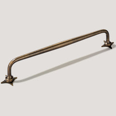 ADA Pull with Star Backplates - Antique Brass