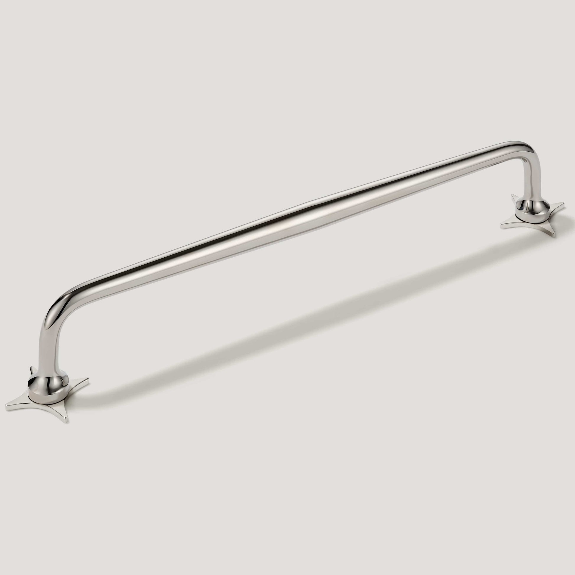 Plank Hardware 9.25" (8.66" CC) ADA Pull with Star Backplates - Polished Nickel