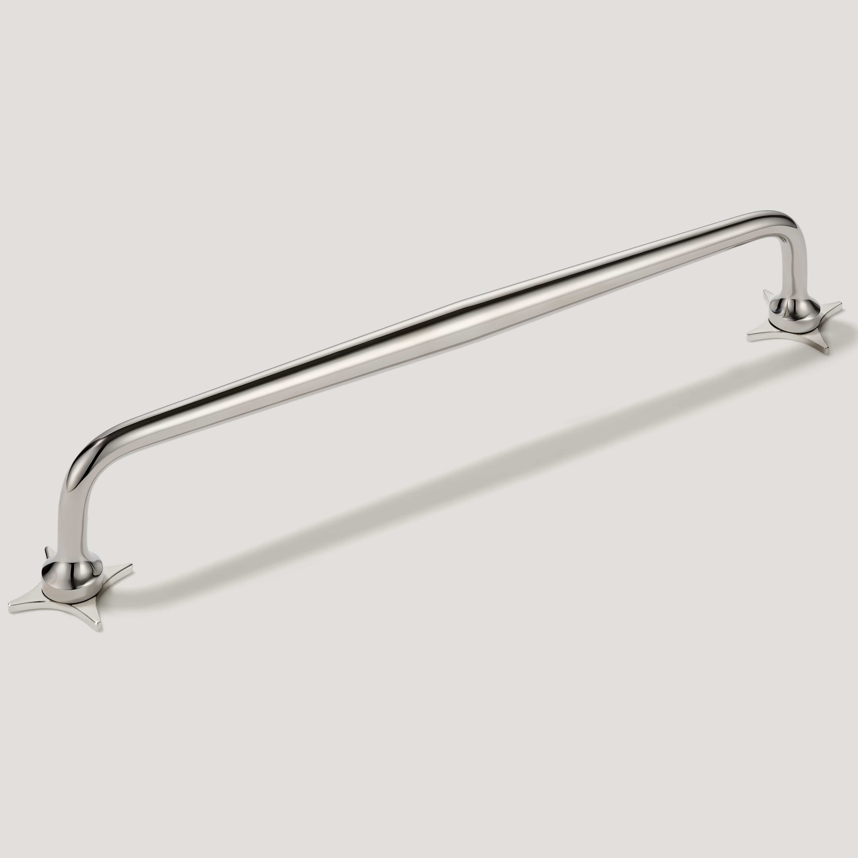 Plank Hardware 9.25" (8.66" CC) ADA Pull with Star Backplates - Polished Nickel