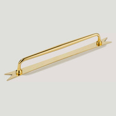ELIZA Pull with Ribbon Backplate - Unlacquered Brass