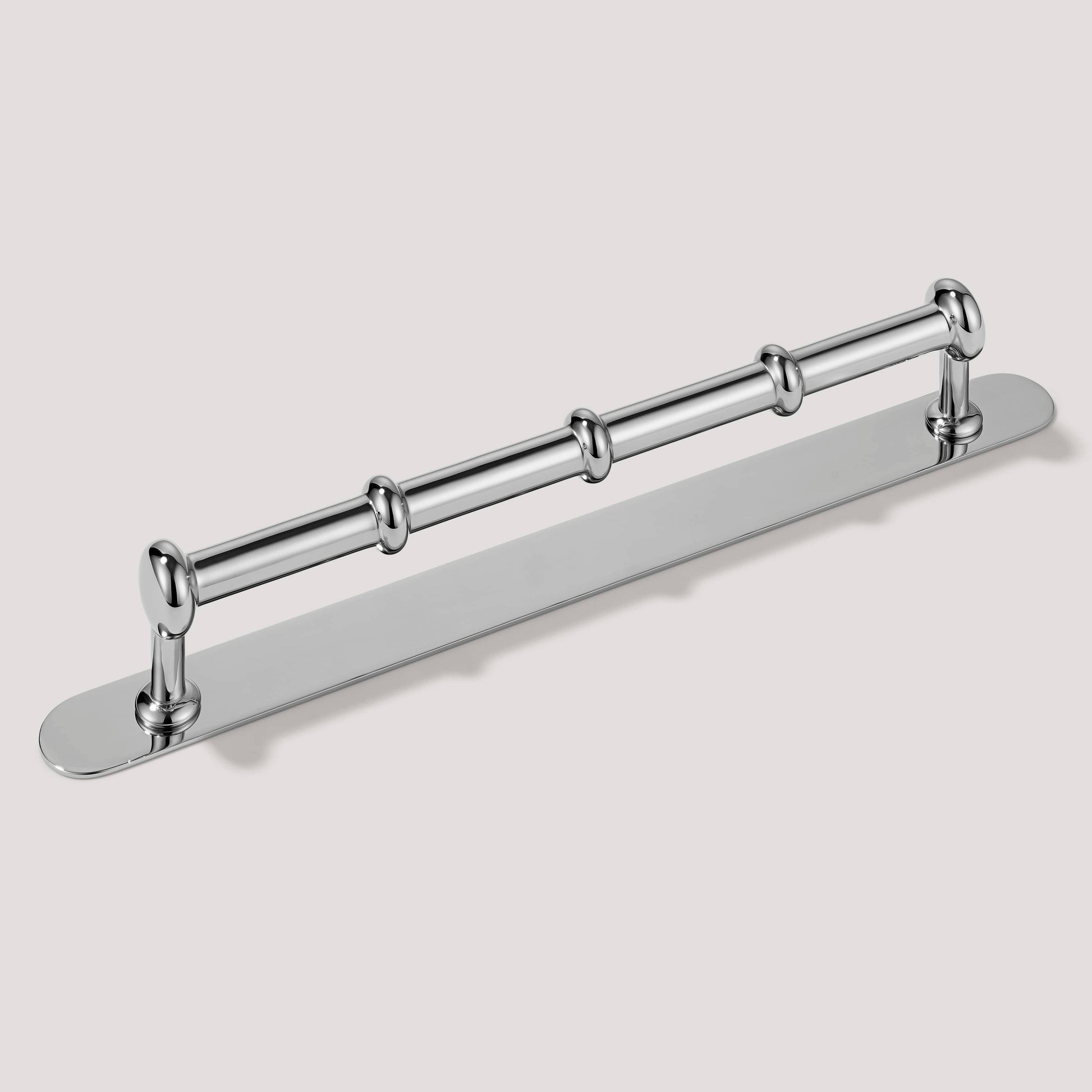 Plank Hardware 9.25" (8.66" CC) / Pull with Backplate PEYTON Traditional D Bar Pull - Polished Nickel