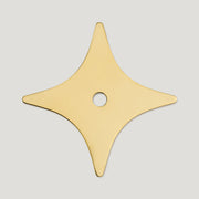 Plank Hardware ADA Cross Knob Backplate - Unlacquered Brass
