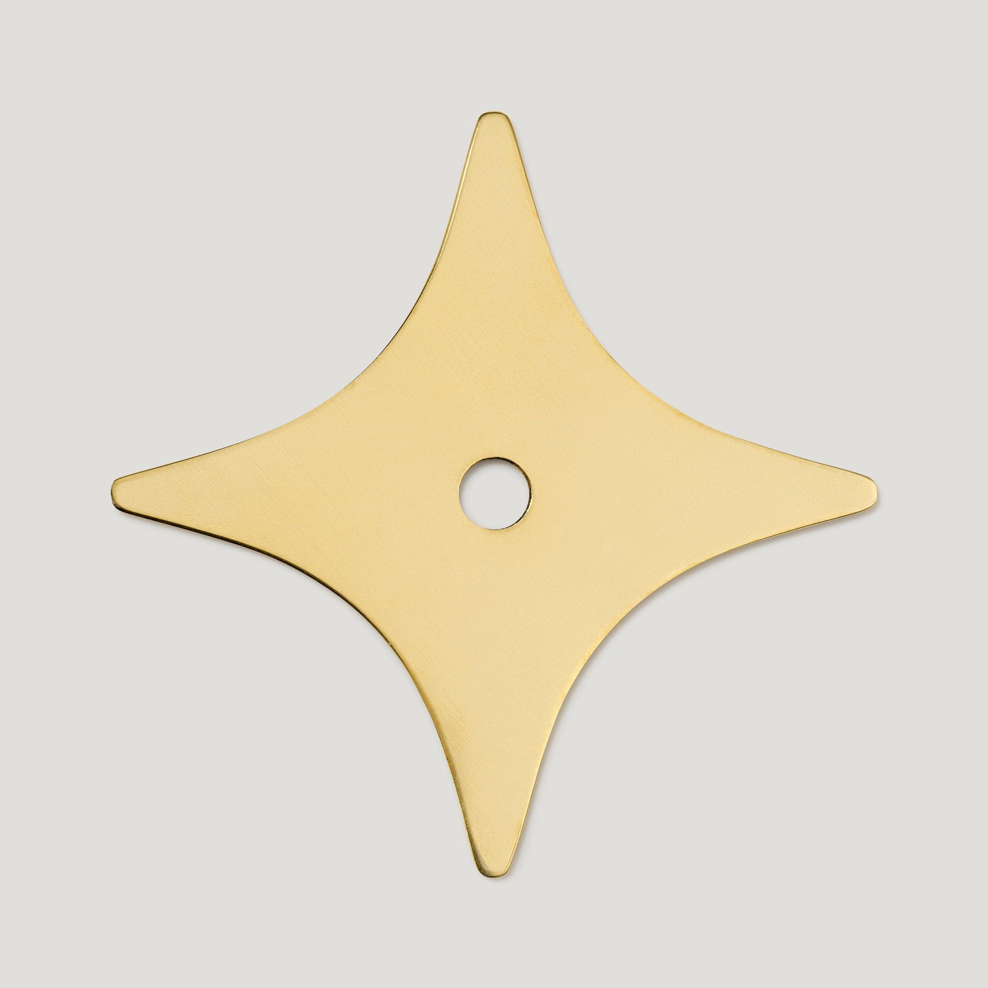 Plank Hardware ADA Cross Knob Backplate - Unlacquered Brass