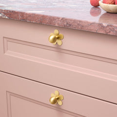 Plank Hardware ADA Flower Knob Backplate - Brass