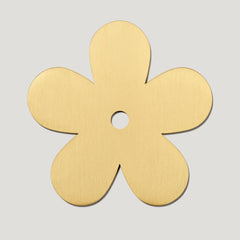 Plank Hardware ADA Flower Knob Backplate - Brass