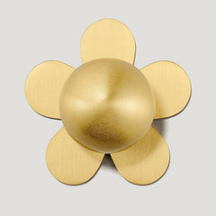 Plank Hardware ADA Flower Knob Backplate - Brass