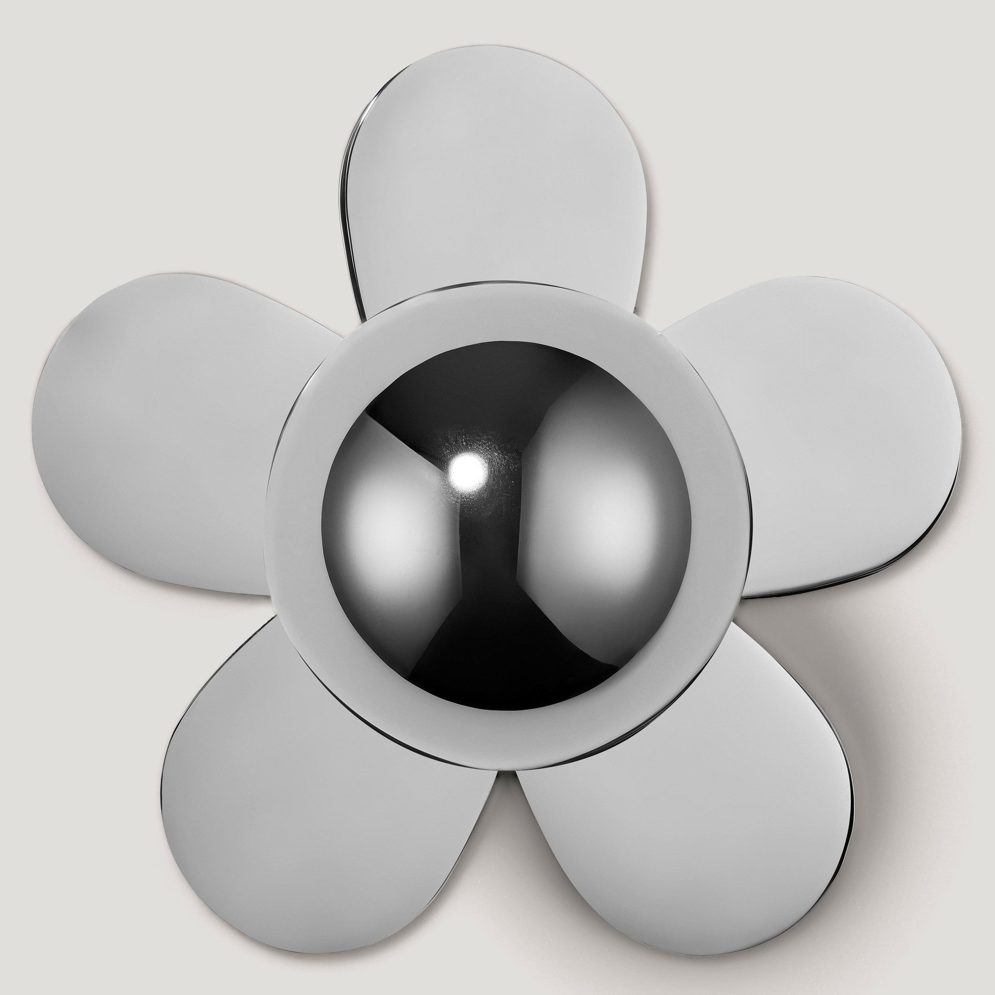 Plank Hardware ADA Flower Knob Backplate - Polished Nickel