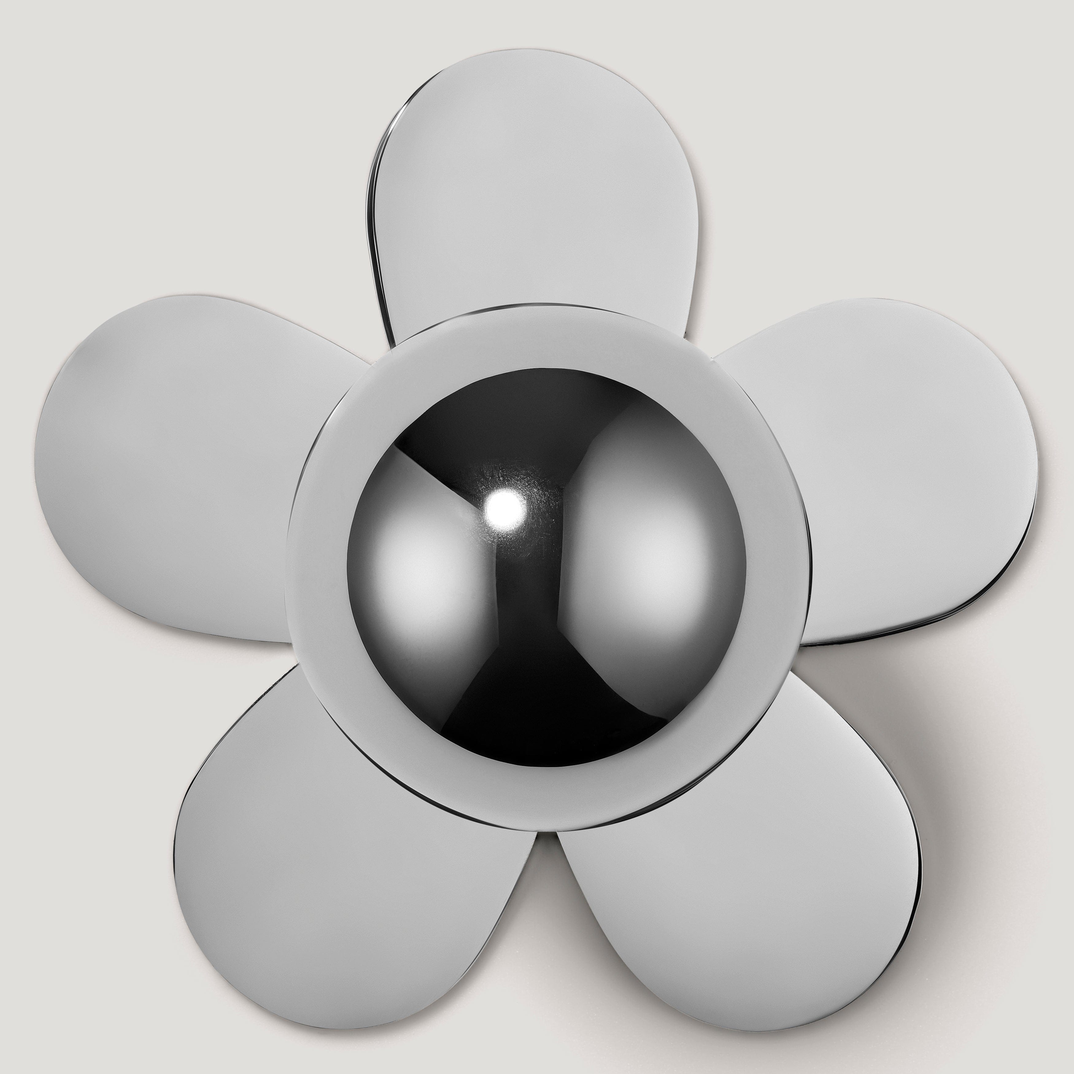 Plank Hardware ADA Flower Knob Backplate - Polished Nickel