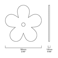 Plank Hardware ADA Flower Knob Backplate - Unlacquered Brass