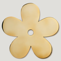 Plank Hardware ADA Flower Knob Backplate - Unlacquered Brass