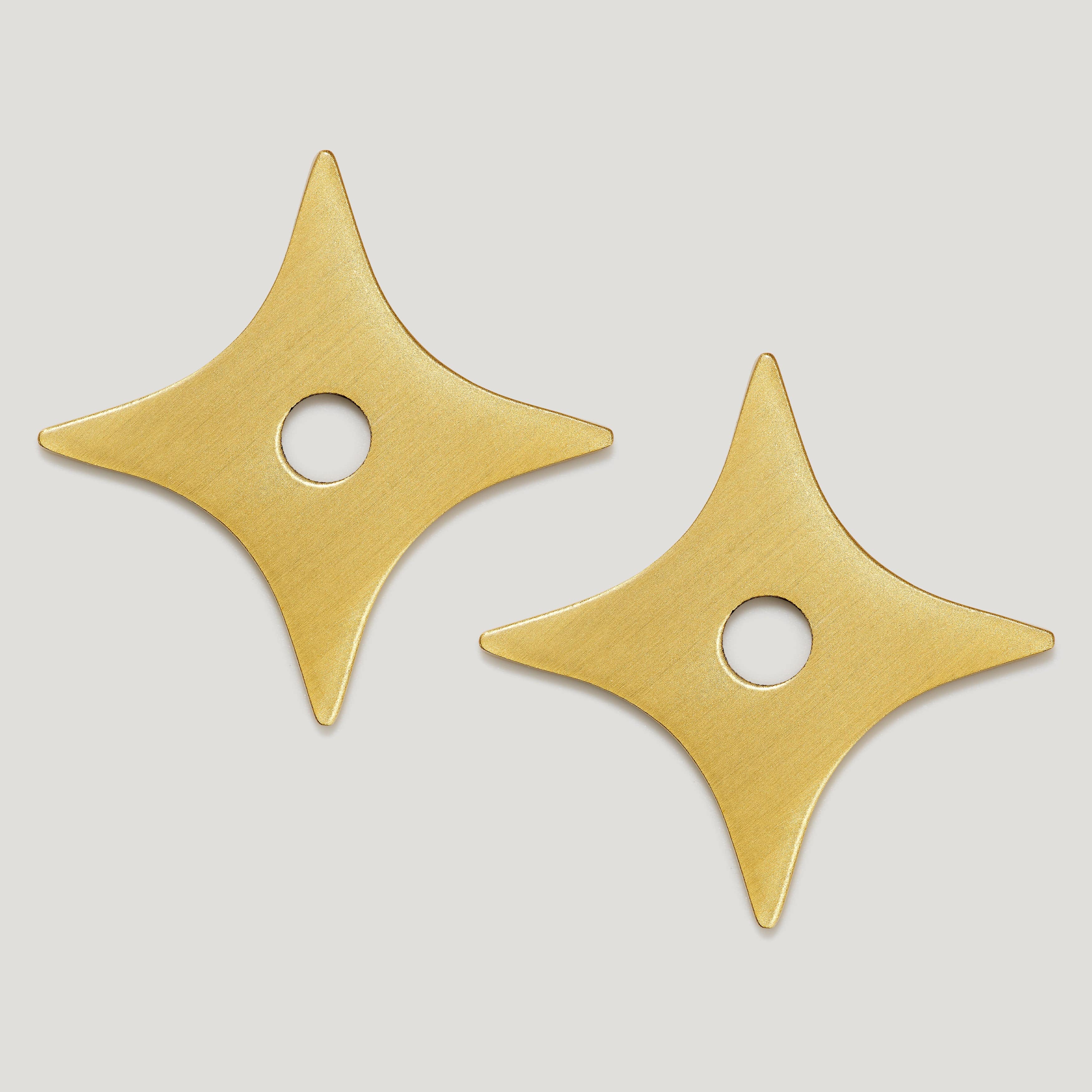 Plank Hardware ADA Pair of Small Cross Handle Backplate - Brass