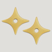 Plank Hardware ADA Pair of Small Cross Handle Backplate - Brass
