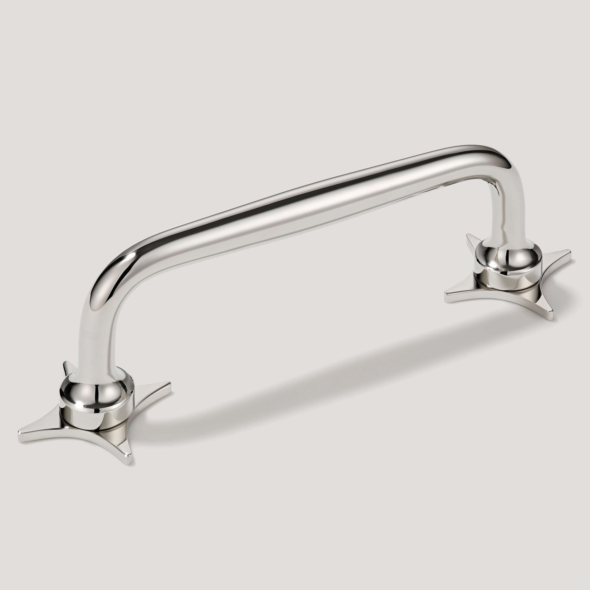 Plank Hardware ADA Pair of Small Cross Handle Backplate - Polished Nickel