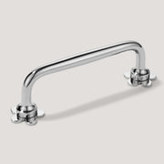 Plank Hardware ADA Pair of Small Flower Pull Backplate - Polished Nickel