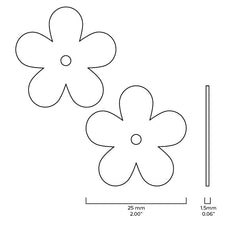 Plank Hardware ADA Pair of Small Flower Pull Backplate - Polished Nickel