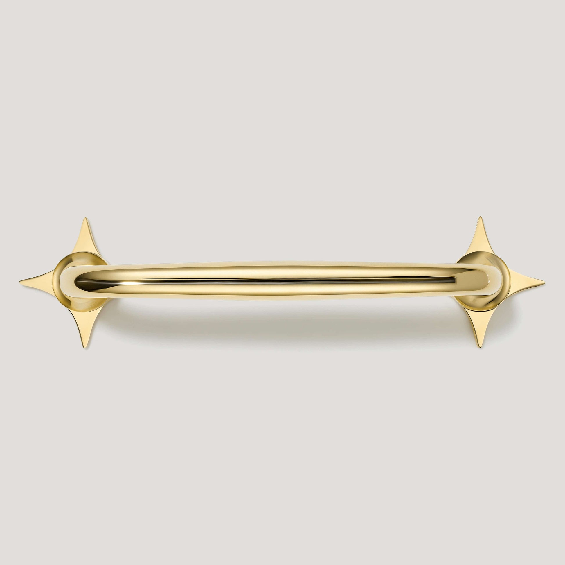 Plank Hardware ADA Pair of Small Star Handle Backplate - Unlacquered Brass