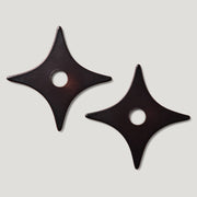 Plank Hardware ADA Pair of Small Star Pull Backplates - Blackened Bronze