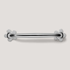 Plank Hardware ADA Pull with Flower Backplate - Polished Nickel